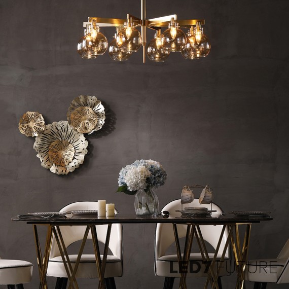 Loft Industry Modern - Suspended Ball Chandelier